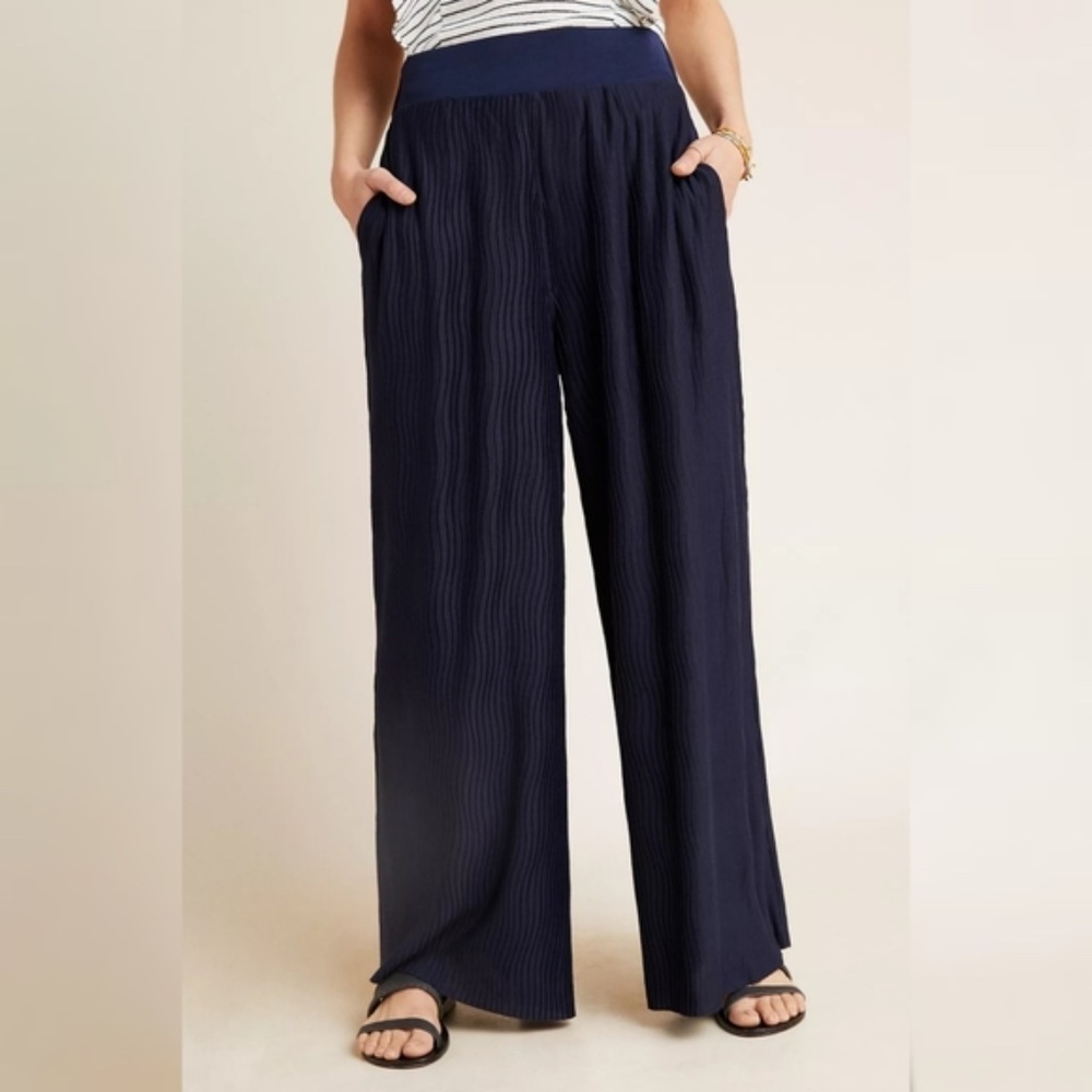 Anthropologie Delano Pleated Wide Leg Pants
